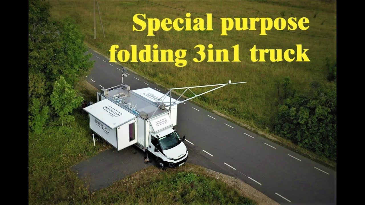 Special purpose Expandable truck Rolling Unit. Sonderfahrzeugbau von MDSC Systems auf Iveco Daily