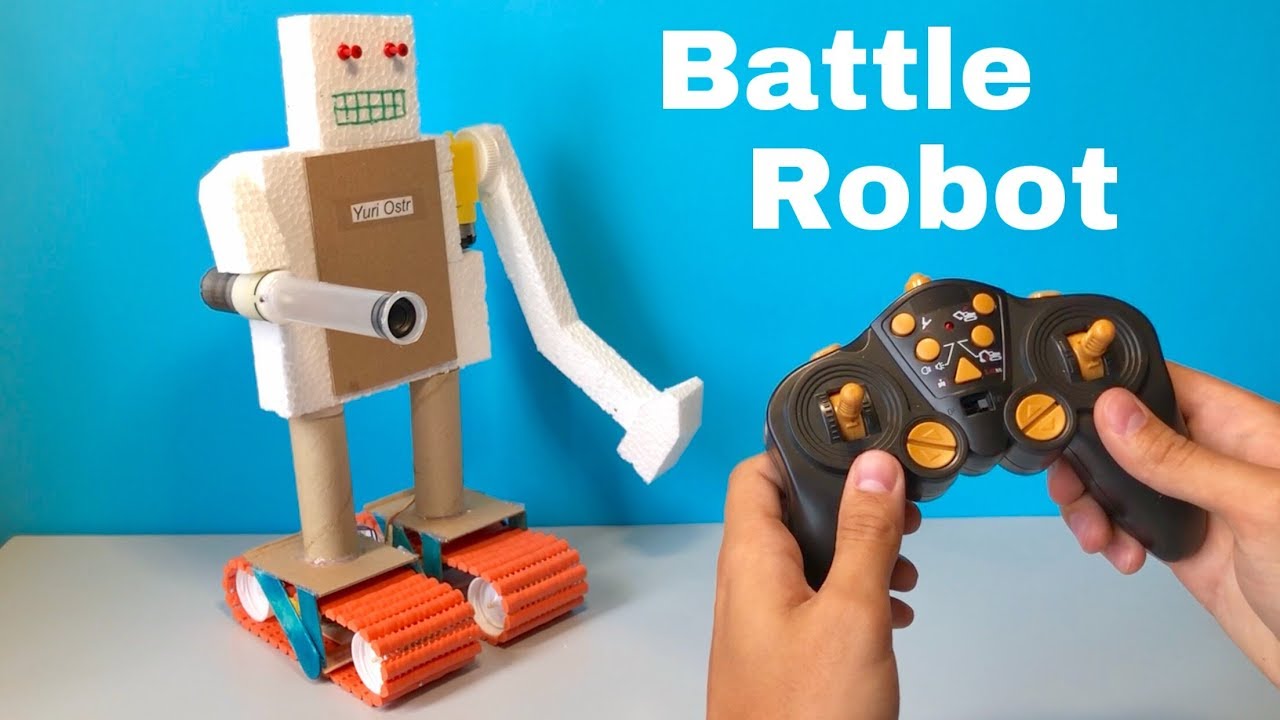 How to a Robot (RC BattleBot) - DIY Walking Robot with a Gun - YouTube