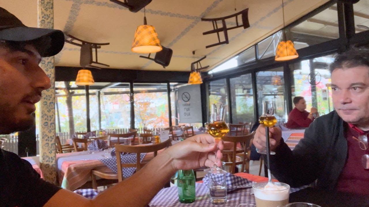 Serbian Breakfast in Novi Sad, Serbia