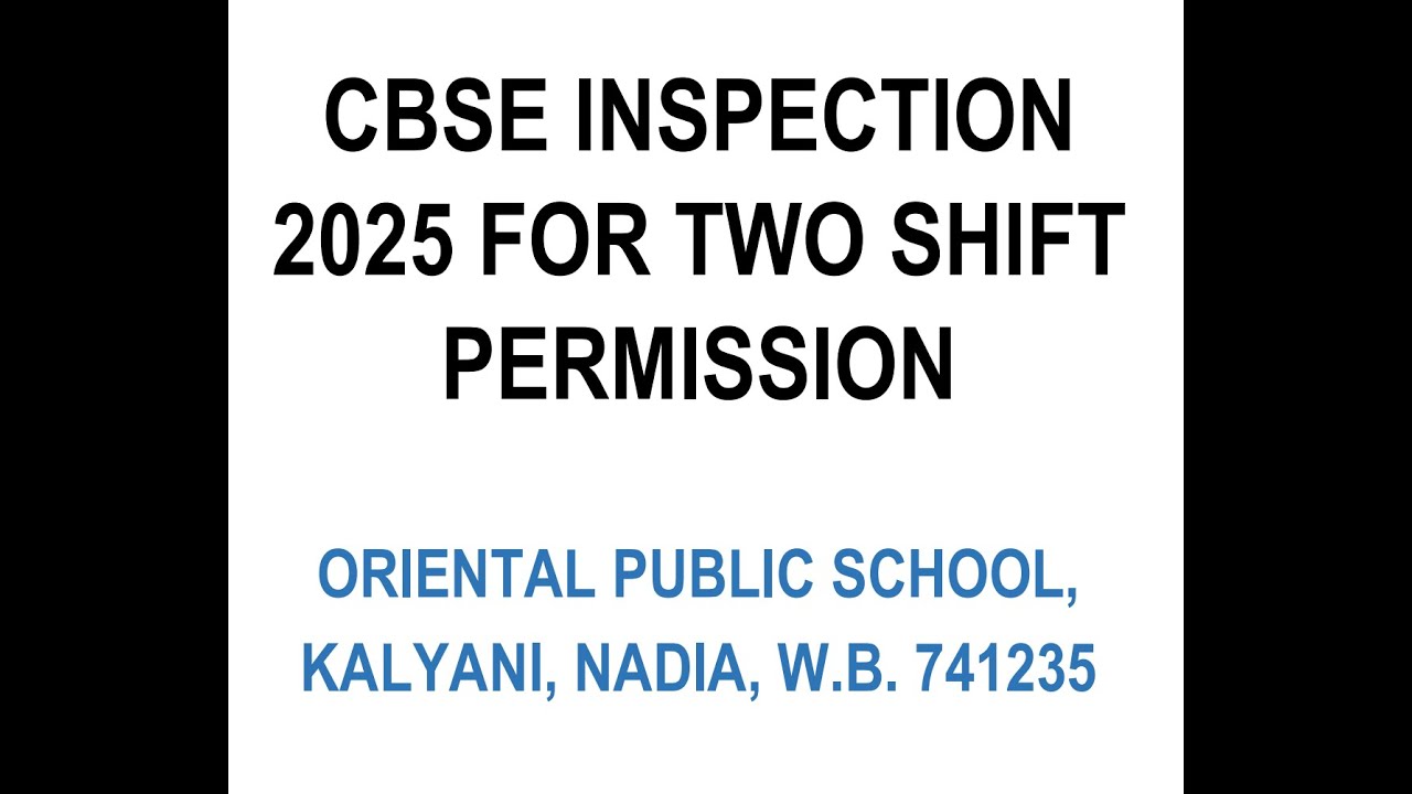 CBSE Inspection 2025