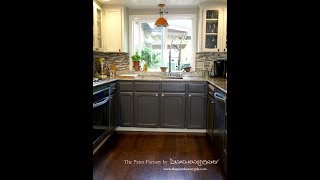 Painting Kitchen Cabinets with Wise Owl One Hour Enamel paint.