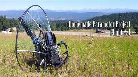 Homemade Paramotor   Test Flight
