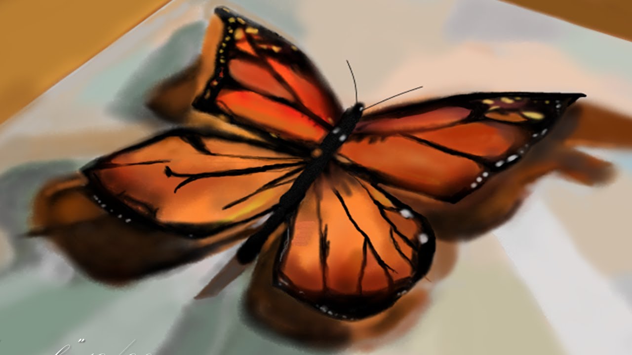 Digital Painting Realism | How To Draw and Paint a Butterfly in Microsoft Paint 3D