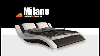 Milano Leather Bed Frame. Modern & Futuristic. screenshot 4