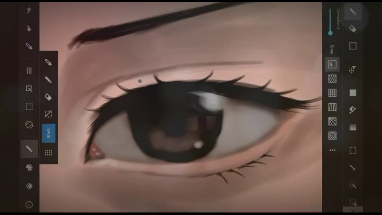 How To Paint a Realistic Eye With Medibang Paint In Android - YouTube