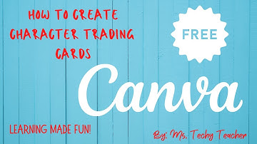 Extension Activity- How to Create Character Trading Cards using Canva