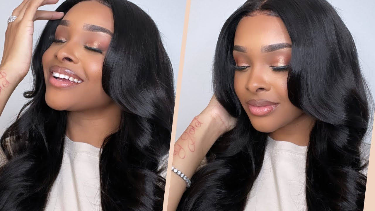 Beautiful layered curls on ALIGRACE HAIR body wave glueless wig | UglyChrisszy