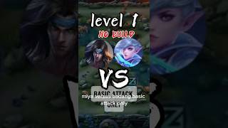 MIYA VS BADANG BASIC ATTACK ONLY LEVEL ONE NO BUILD#ml2025 #mlbb #mobilelegends #miya #badangshorts