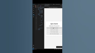Quiz Game Project in HTML CSS JavaScript 🔥 | Beginner Mini Project #shorts #codingshorts  #coding