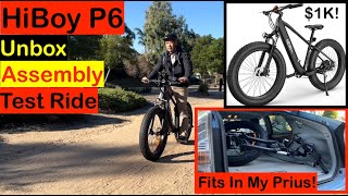 GEAR N REVIEW Hiboy P6 Electric Mountain Bike. FUN BIKE! UNBOX - ASSEMBLE - TEST RIDE.