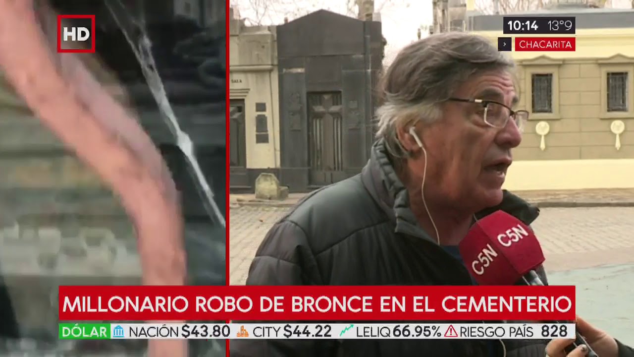Denuncian robo de bronce en el cementerio