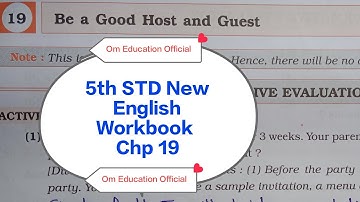 5th STD English Workbook Chp 19 Be A Good Host And Guest @OmEducationOfficial