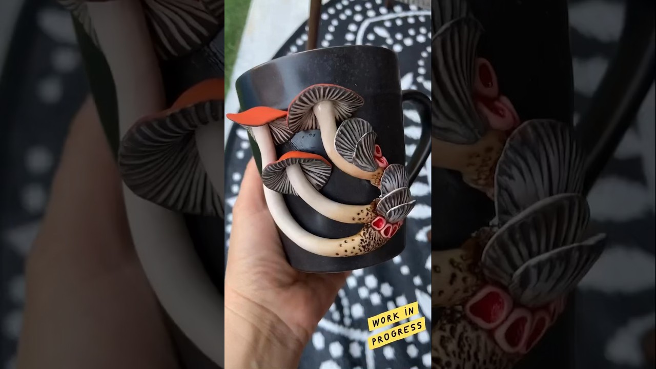 Polymer Clay Magic Mushroom Mug 🍄 