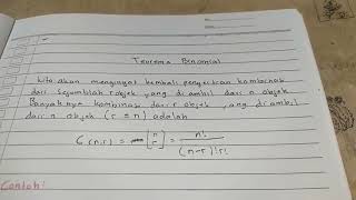 Teori Bilangana yg menjelaskan Teorema Binomial