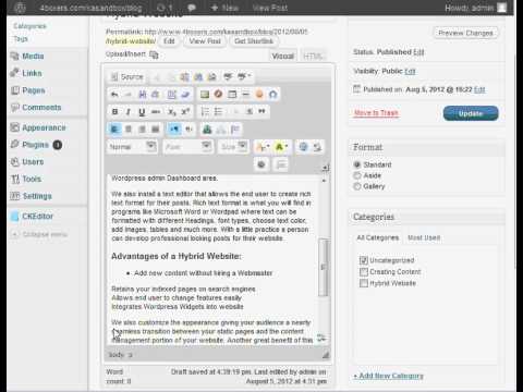 4Boxers - How to add a Wordpress bulleted list