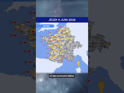 Météo du Jeudi 4 au Samedi 6 Juin 2026