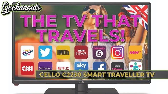 CELLO 19 inch LED 12v 24v TV TRAVELLER TV DVD FREEVIEW HD and SAT CARAVAN TV