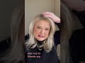 Add a brown root shadow smudge to my platinum blonde wig using dry shampoo