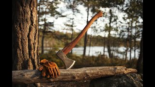 Helko Werk Traditional Black Forest Woodworker - German Cutting Axe, 2.25 lb head, 24 inch handle