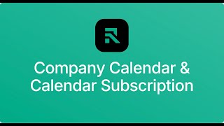 Company Calendar & Calendar Subscription