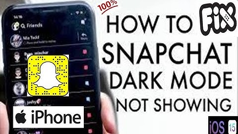 How To Fix Snapchat Dark Mode Not Showing After Update Snap chat || Fix Snap chat Dark Mode Missing