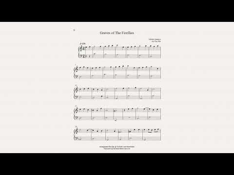Graves of The Fireflies for Piano - Beginner - Graves of The Fireflies