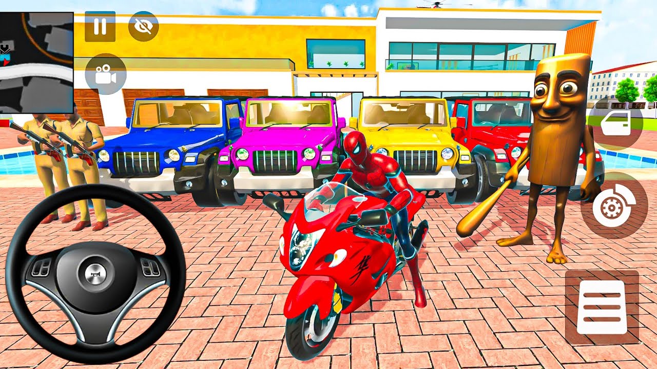 🐝 Indian Thift Auto Android Game 🌿 Monster Spiderman & Super Car🏎️💨 Modify All Car & Bike Showroom 🎮