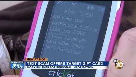 Text message scam offering $1,000 Target gift card