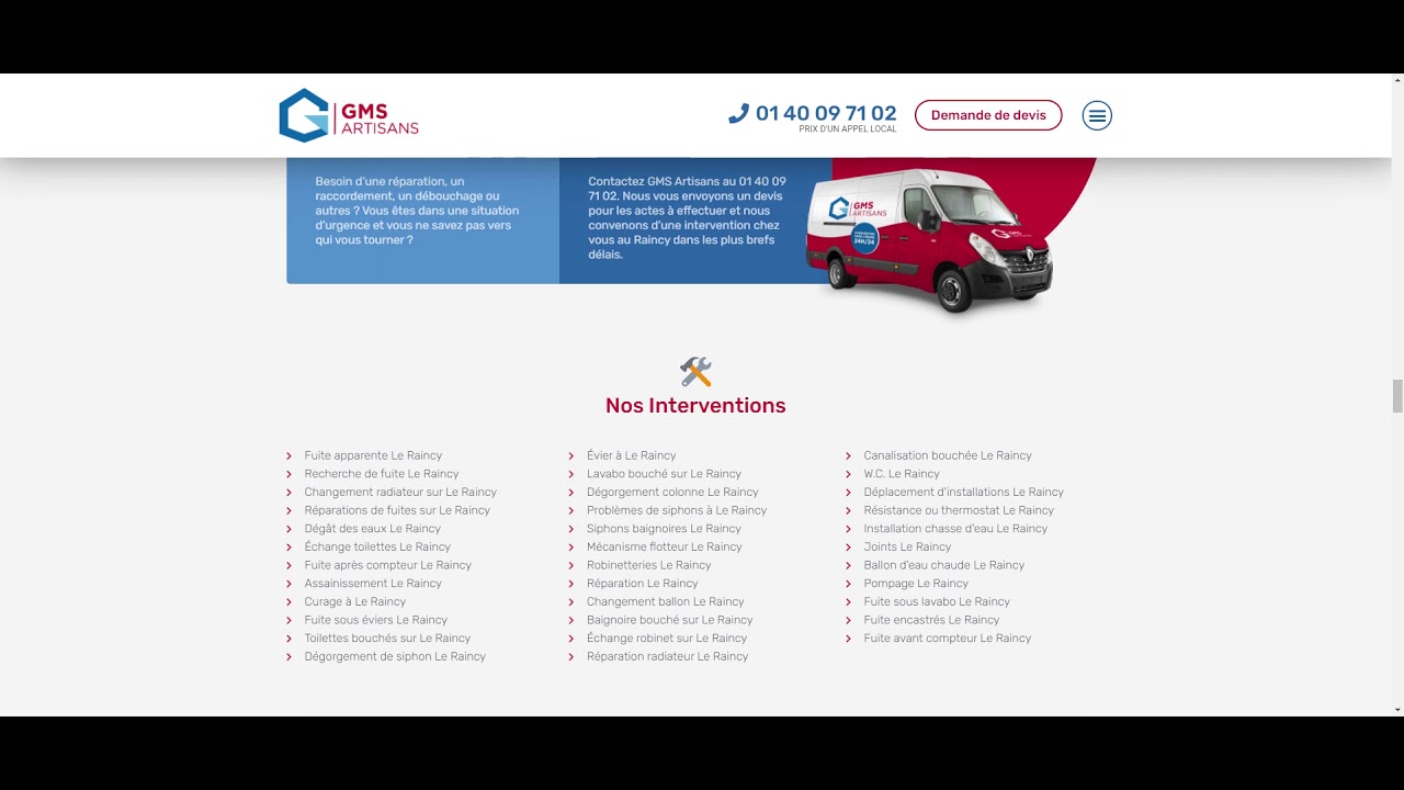 Plombier Le Raincy 93340 : Installation, Dépannage, Urgences, Entretien.