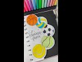 Super creative idea of physical education cover 🏀🏐⚽🥎 #subscribe for more. #shorts #creative #drawing image