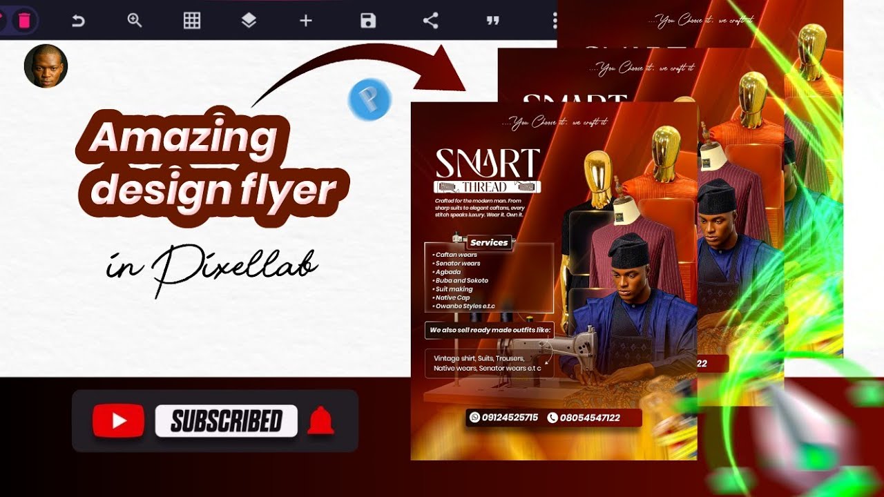 How to design an Elegant & Professional fashion brand design l pixellab Tutorial 