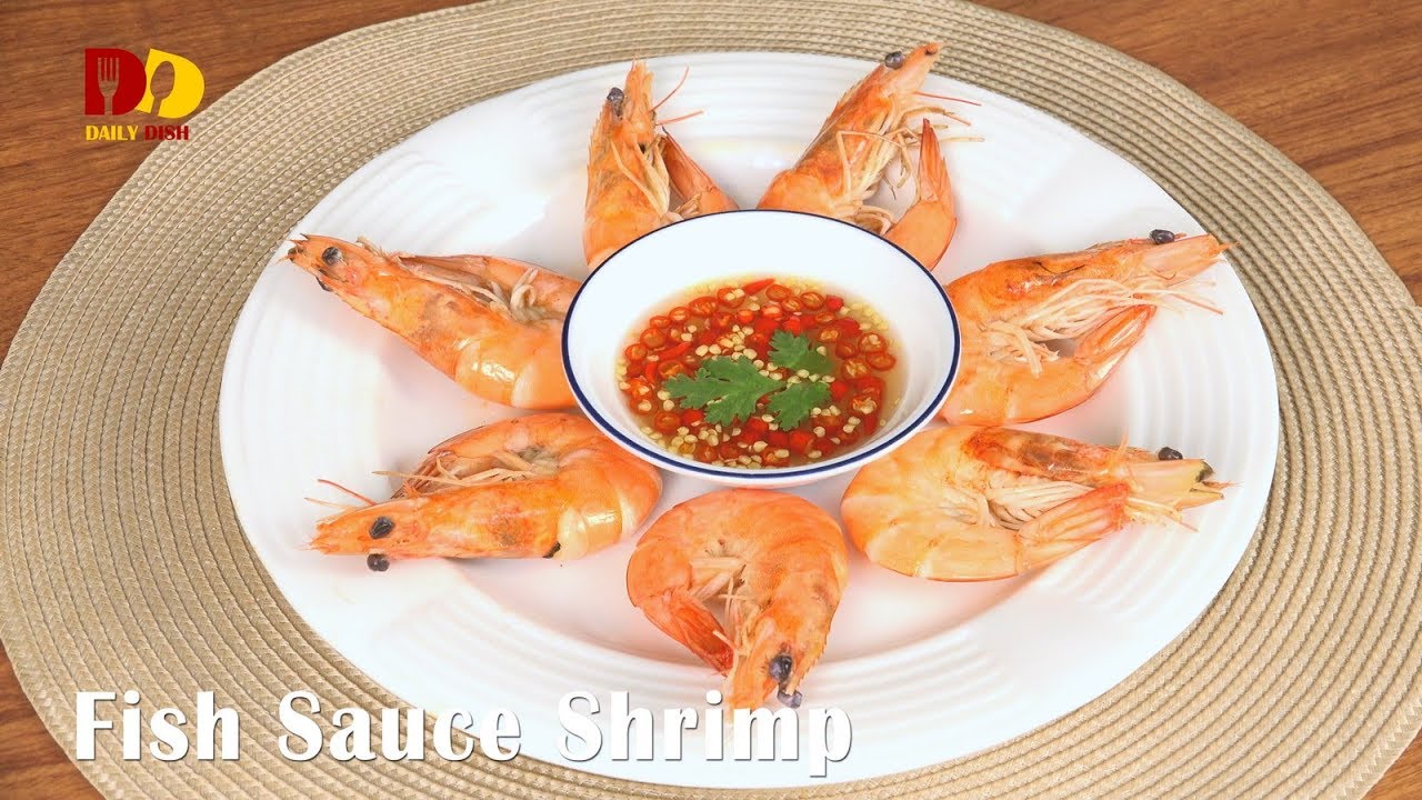 Fish Sauce Shrimp | Thai Food | Goong Tom Nam Pla | กุ้งต้มน้ำปลา