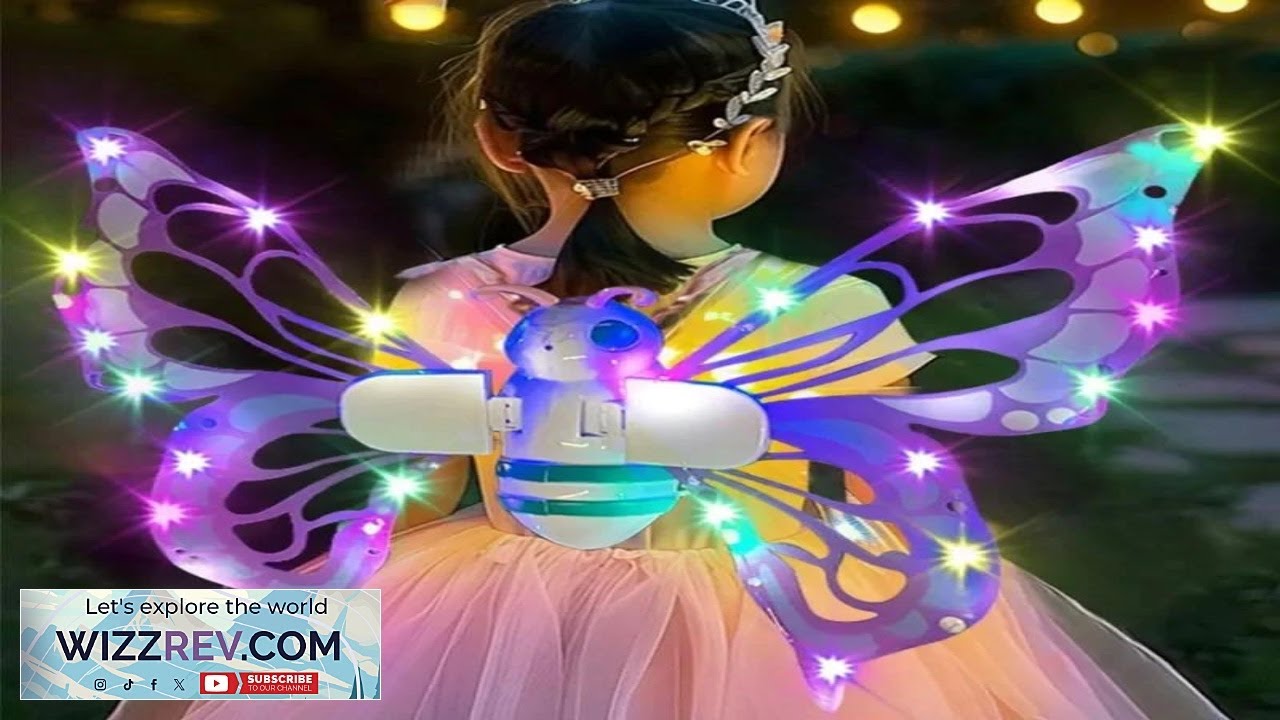 Электрические крылья бабочки, движущиеся крылья эльфа со светящимися крыльями феи для детей