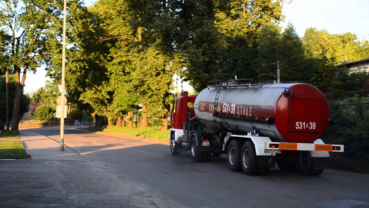 Alarmowy wyjazd 531N39 GCBM Jelcz 417 do pożaru!