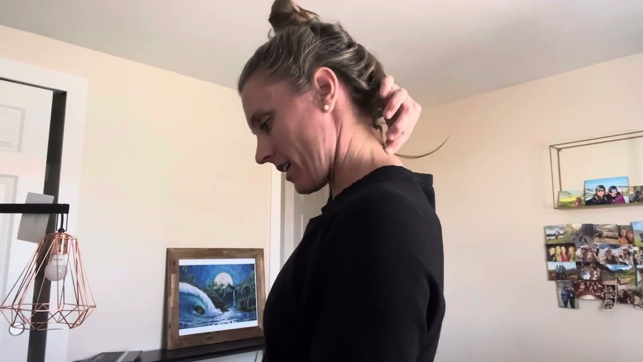 Take the strain off your head and neck by using more of your spine to look up!