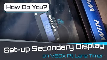 How to Set-up a Secondary Display on a VBOX Pit Lane Timer