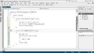How to pass Multiple Arguments in a Method in C# Wealth