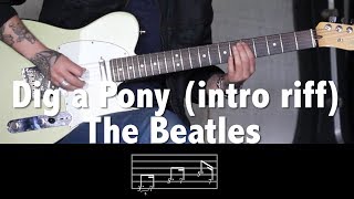How to play the intro to Dig a Pony (The Beatles) with TAB - Jen Trani