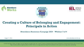 AAC 2024 no 3:  Creating a Culture of Belonging and Engagement:  Principals In Action