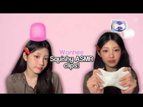 Wonhee squishy ASMR clips! 🤍 #kpop #fyp #viral #wonhee #asmr