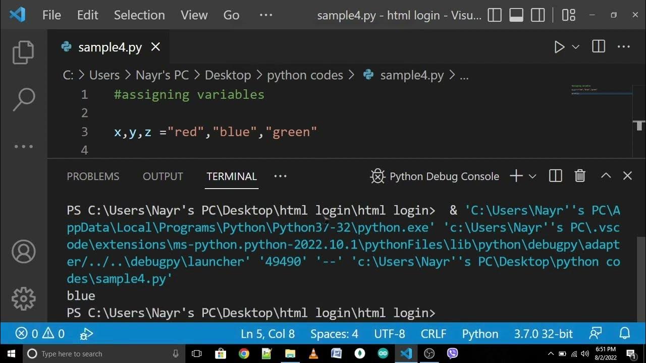 Python Tutorial 102: Variable Declaration, Inputs and Function - YouTube