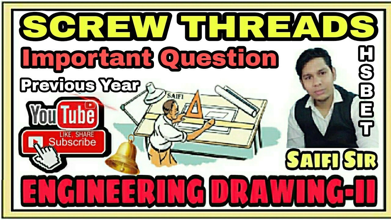 Important Question For Screw Threads Chapter-2, HSBET Previous Year Important Question, 