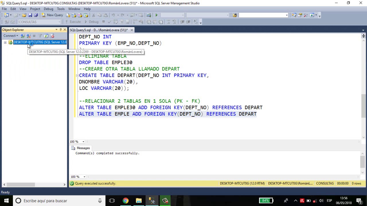 APRENDIENDO SQL SERVER TRANSACT - DESDE CERO - PARTE 4 - YouTube