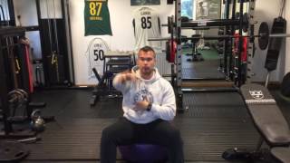 Cricket strength rotator cuff video 5 swiss ball 1 kg catch screenshot 5