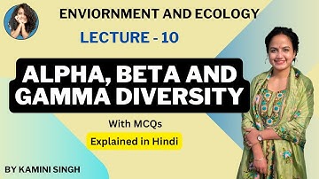 Alpha, Beta and Gamma Diversity | Explained in Hindi | Environment and Ecology Lecture 10 |
