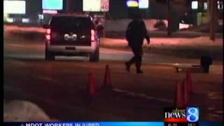 MDOT workers hit by SUV on M-43