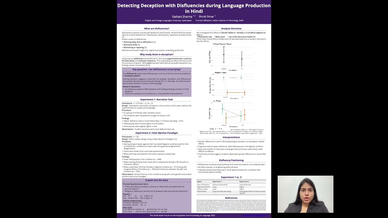 Detecting Deception with Disfluencies during Language Production in Hindi