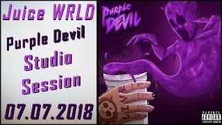 Juice WRLD Recording Purple Devil / AY YO!! (v1) - Full Studio Session - 07.07.2018