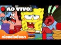 🔴AO VIVO: O Melhor do Siri Cascudo! 🍔 com Bob Esponja, Seu Siriguejo e Plankton! | Nickelodeon