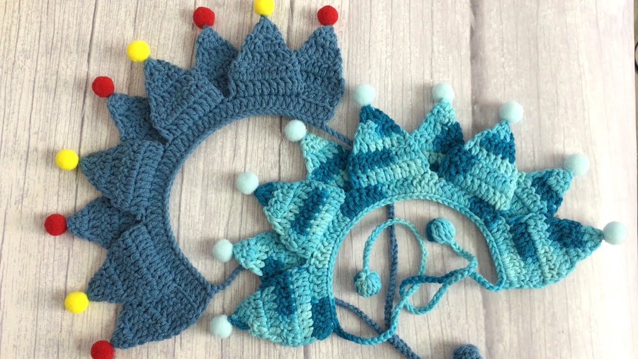 #74 Two-layer triangles cat collar Fancy pet collar crochet tutorial